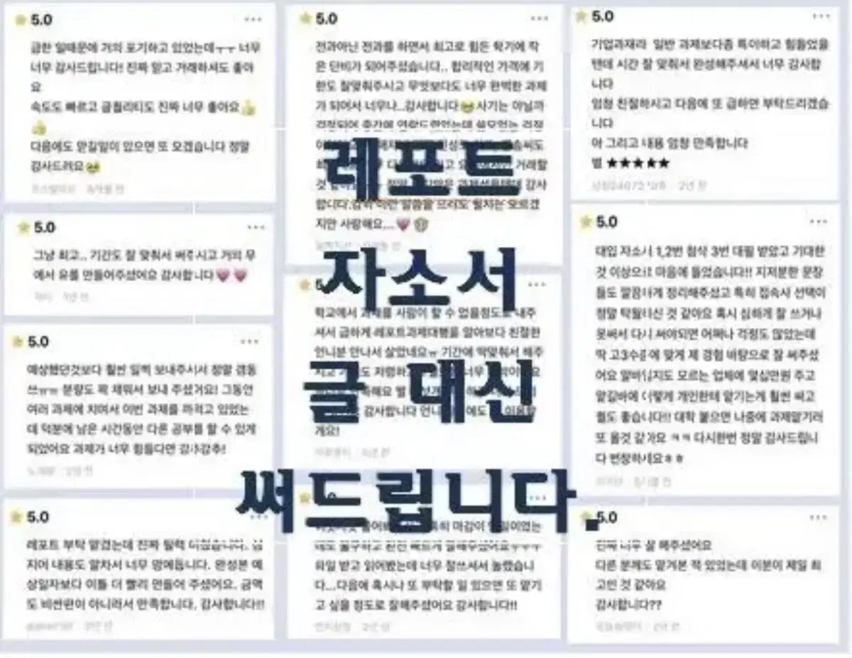 자소서 과제 독후감 레포트